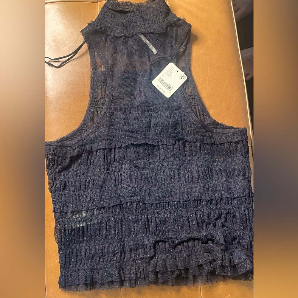 NWT Free People Black Lace tank top. Size S